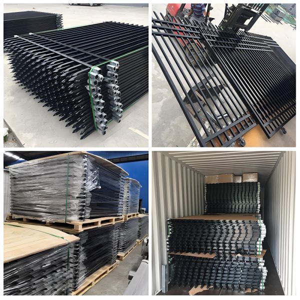 Steel Frame Fancy Ornamental Fence Panels Easily Assembled 6 Ft