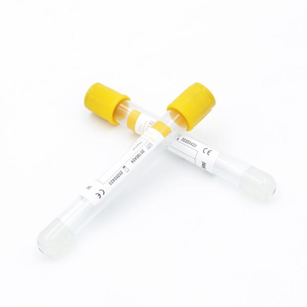 CE Certified Vacuum Venous Vacuum Blood Collection Gel And Clot Activator Yellow Cap Tube