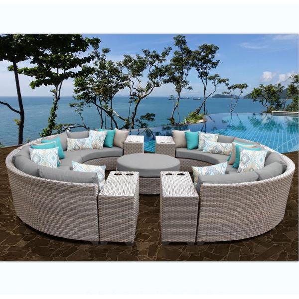 Круглый бассейн диван развернутый ратан диван наружный черный