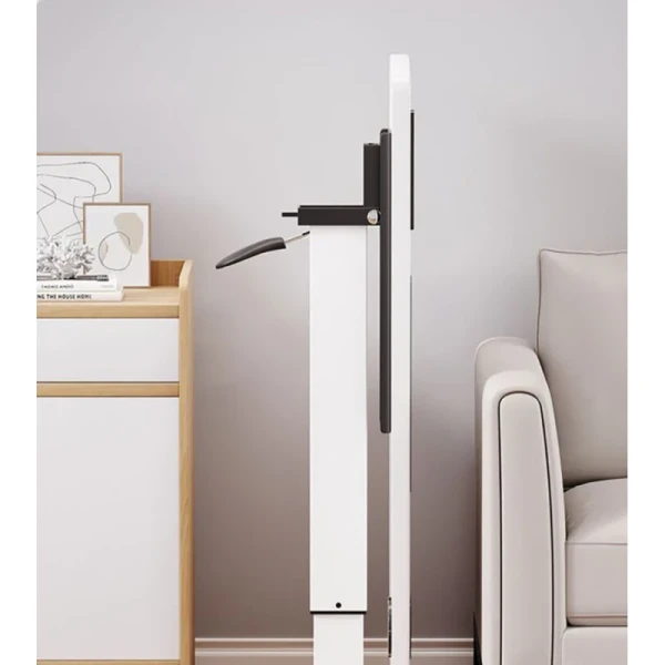 Adjusted Yes Bedside Desk Mobile Rolling Laptop Stand Overbed Table with Wheels and Height Adjustable Tray for Sofa Side