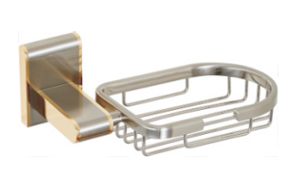 Soap basket 85202B-Square&Brass&Nickel Brush +Golden&Bathroom Accessory &fittings &Sanitary Hardware