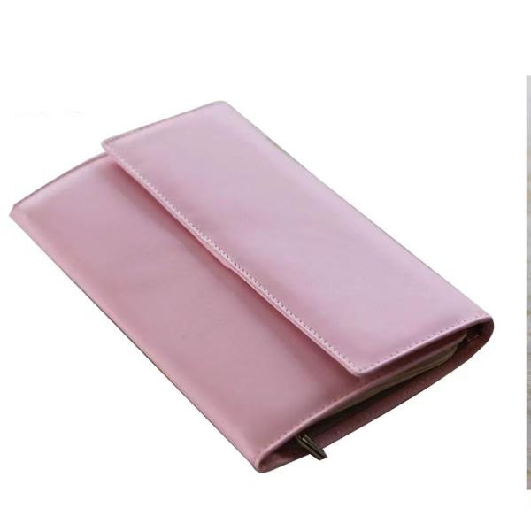 Innovation Pink Travel Jewelry Organizer Roll Foil Logo Jewelry Storage Roll