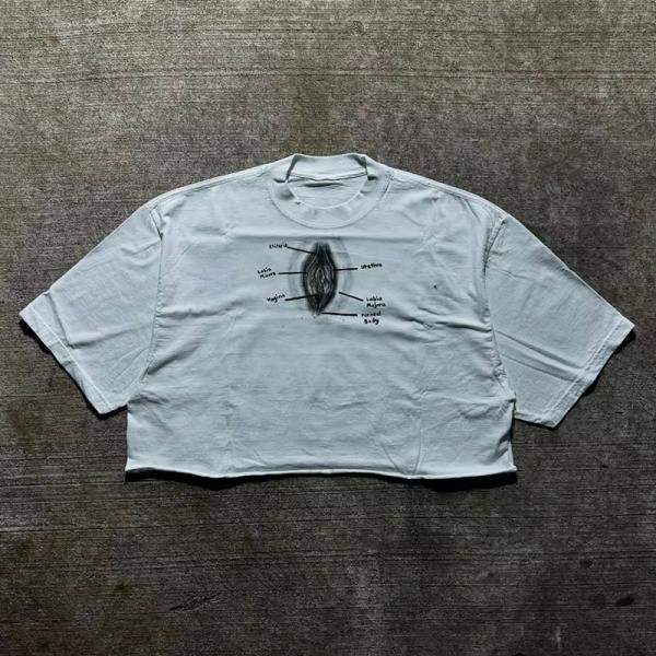 Fabricante de ropa de primera mano de venta al por mayor por encargo Camisas con pantalla de seda Impresión Camisas Hip Hop Vintage Boxy T-shirt para hombres