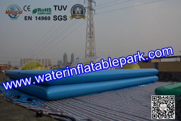 Attractive Inflatable Water Ball Pool Two Tube Dark Blue CE / SGS