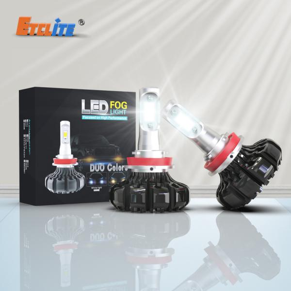 8000Lumen Fanless LED Headlight Bulb , H9 Atv Off Road Lighting 12V