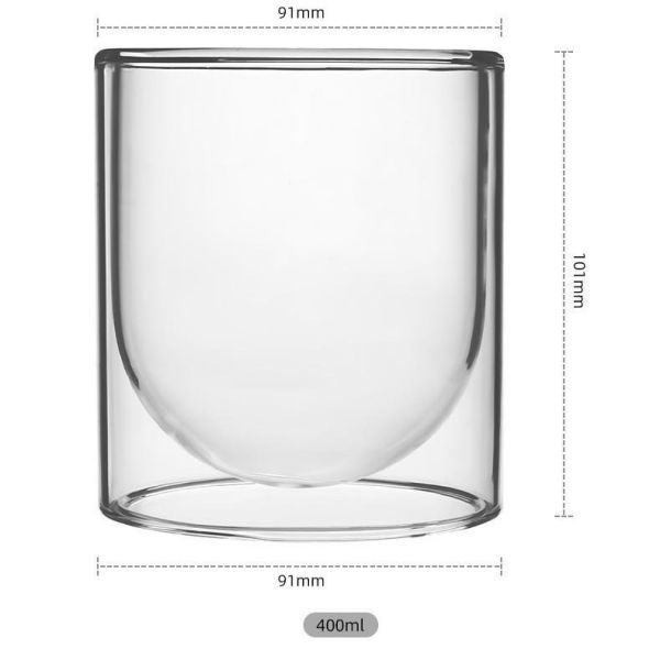 Custom High Borosilicate Glass Cup Candle Holder with Empty Bottom Luxury Style