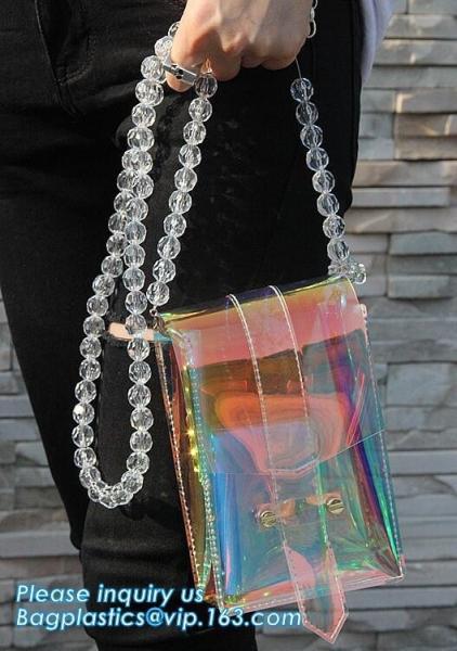 women's wallets small shoulder messenger bag with metal chain strip, Zipper Wallet Multicolor Purse, waterproof mobile c