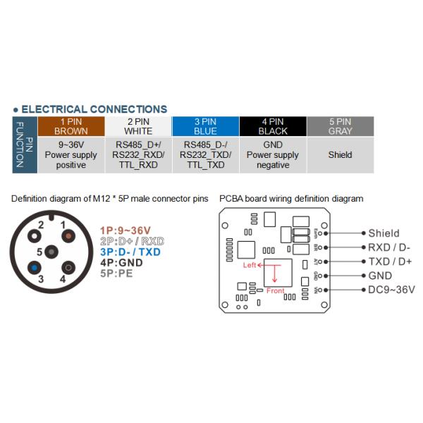 HDA446T DIGITAL OUTPUT DYNAMIC TILT SENSOR RS485/RS232/TTL Output signal