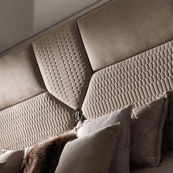 Silver Italian Bedroom Furniture Set Cama Lit Luxury King Beds For Home
