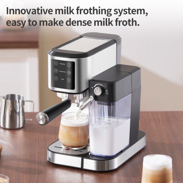 220-240V Espresso Maker With Milk Frother Professional Multifunctional