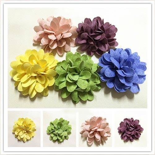 Hair Clips Rustic Fabric Flower Decorations Headbands Use In Diy Wedding