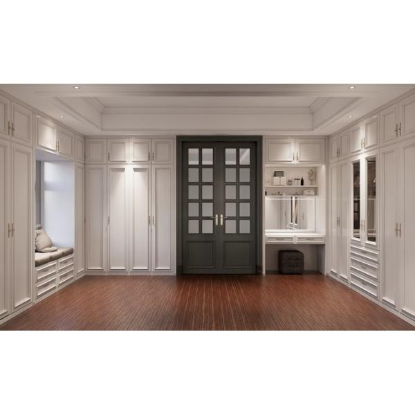 French-Style Elegant White And Durable Luxury Stainless Steel Walk-In Closet Cabinet