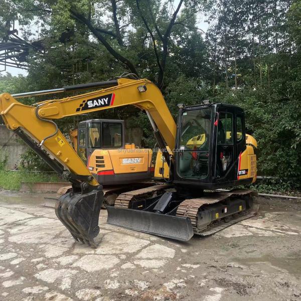 7000KG de segunda mano Sany 75 C Excavadora Buena eficiencia de la excavadora 7T Peso de operación