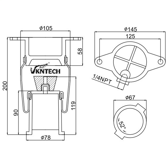 ЗАД 1-52110143-0 1-52110143-1 весен воздуха ISUZU кабины VKNTECH 1S1432 1-52110143-2