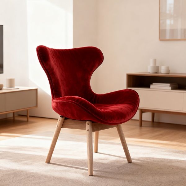 Modern Simple Casual Living Room Single Sofa Chairs Fabric Upholstered Lazy Lounge Chair Steel Legs Recliner Eco-Friendly Hotel