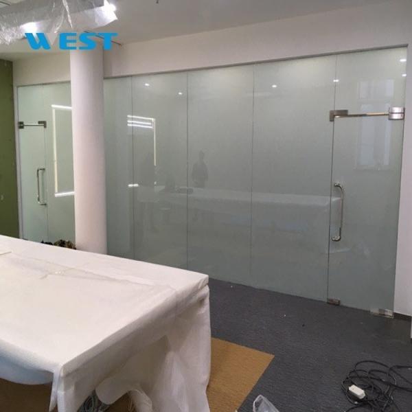 Light Grey Electric Control Pdlc Window Film Switchable Between Clear And Frosted States