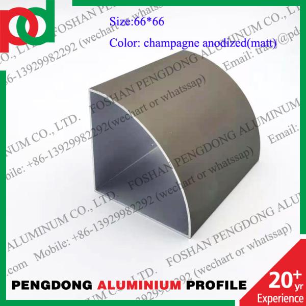 Rounded Corner Aluminum Square Tubing Powder Coated Aluminium Profile 25x25