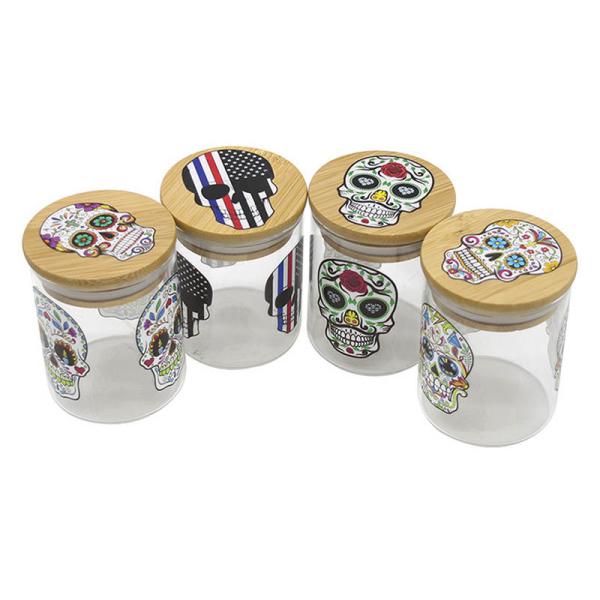 Kitchen Weed Glass Jar Glass Storage Bottles Transparent Western Style