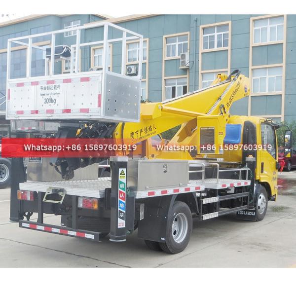 Philippines KV100 ISUZU Truck Mounted Aerial Work Platform Aerial Lift Bucket Trucks 28M 30M 33M For Sales