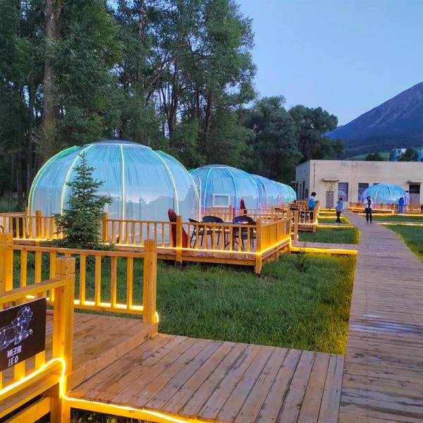Outdoor PC Dome Tent Durable See Through Bubble Tent With UV Protection