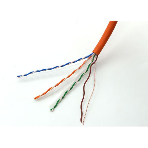 4 Pairs UTP Cat6 Lan Cable / Solid Bare Copper Electronic cat6 cable 1000ft orange Lszh