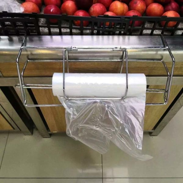 Food Grade PE Perforated Produce Bag Roll Transparent Easy Tear Plastic Sack For Supermarket Fruit Meat Self Weighing