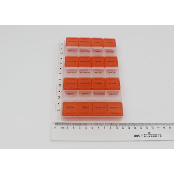 Food Safe Standard Small Plastic Pill Containers For Elderly With Logo Printing