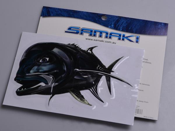 Personalised full color engraving fish individual packing sticker decal printing