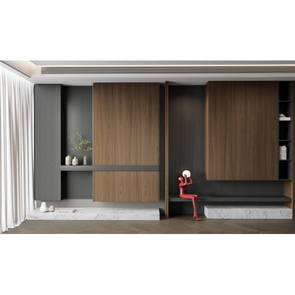 Synch Oak Wood Grain Decor Paper: Premium Textured Solution for Cabinetry and Wardrobe