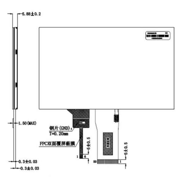 7 интерфейс RGB угла наблюдения модуля 1024x600 IPS экрана касания дюйма TFT LCD полный