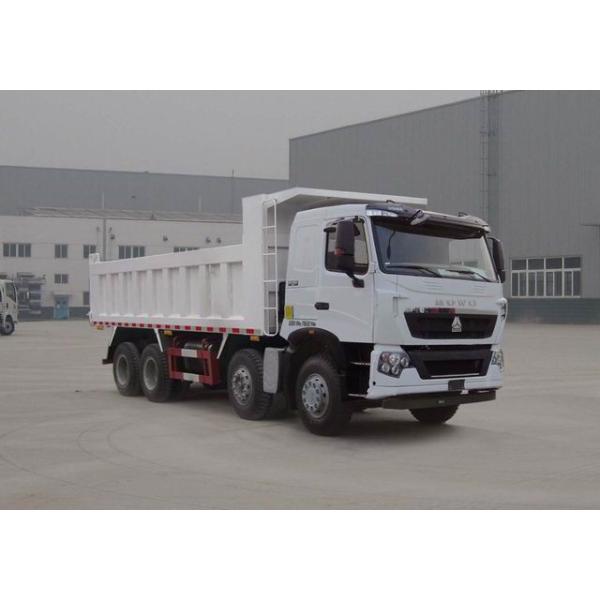 380HP HOWO A7 Used Dump Truck Front Side Lifting Type 300L Fuel Tanker Capacity