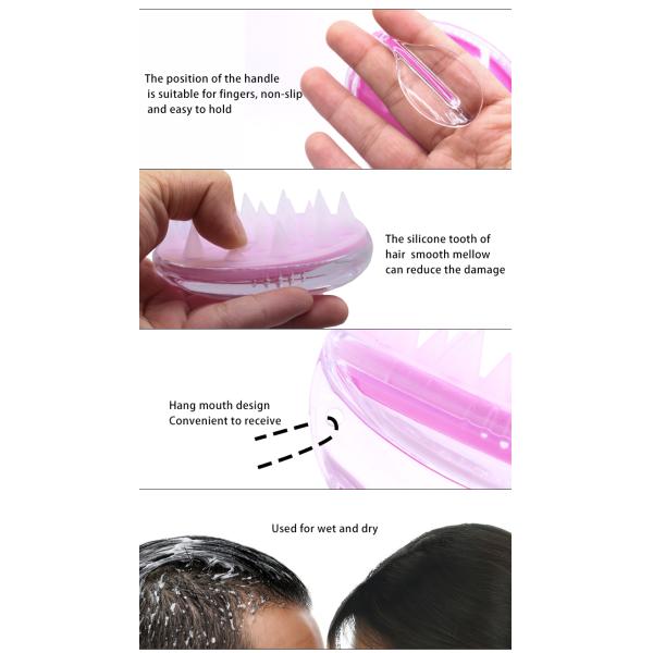 Waterproof Deeply Cleansing Silicone Hair Shampoo Brush 45g