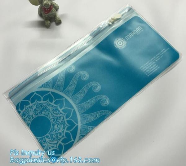 printed slider zipper bag/transparent zip lock plastic packing bag for file,garment,scarf/plastic bag, slider zipper pvc