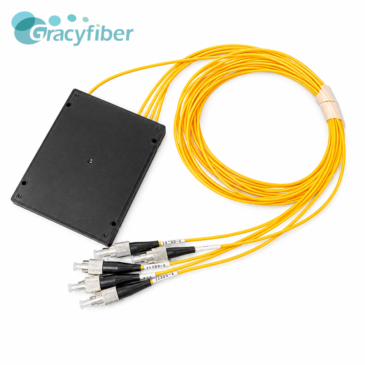 4CH O Band LAN WDM Mux Module 1x4 Fiber Optic Multiplexer Low Insertion Loss FC UPC 120x80x18mm Box Type