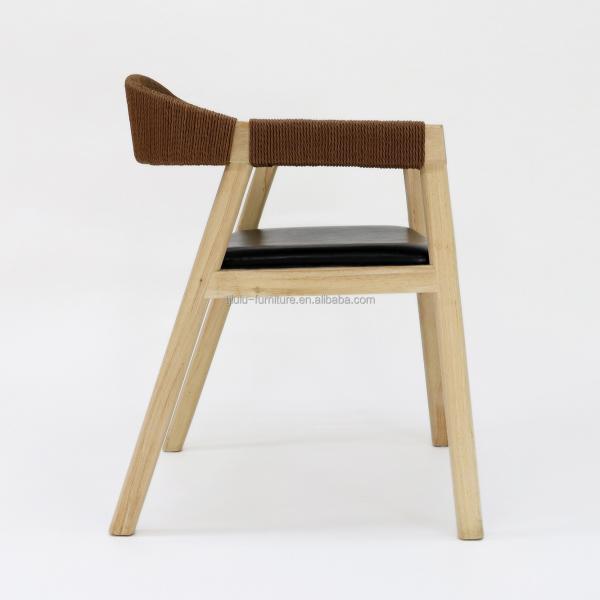 Leisure Facilities Solid Wood Dining Chair for Restaurant Hand-woven Cord General Simplicity Home Furniture