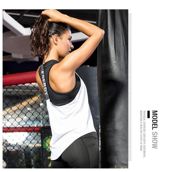 Женщины сухой фит открытый боковой свободный простой дышащий спортивный бюстгальтер фитнес танк-топ