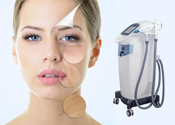 1064nm 532nm IPL Laser Hair Removal Machine For Dark Skin / Upper Lip / Bikini Area