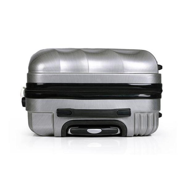 Silver 0.8mm Leisure PC ABS Hardshell 4 Wheel Suitcase