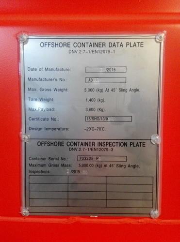 6ft Offshore Container General Purposes Height 2438MM Industrial Easy Operation
