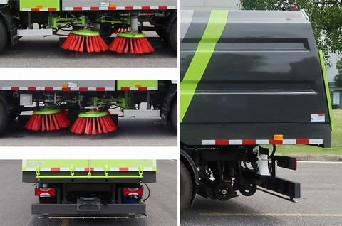 Camión limpiador de carreteras de energía verde dispositivo de protección trasera de control fácil limpiador de carreteras