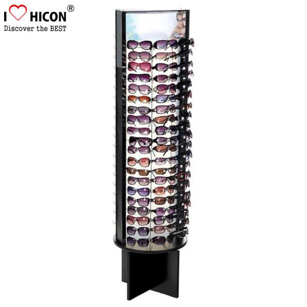 Black Wood Base Metal Hook Eyewear Store Sunglass Display Stand