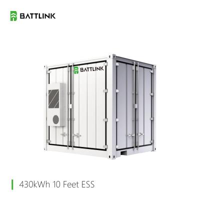 Sistema único de armazenamento de energia por bateria 430 kWh Bateria de reserva Autoconsumo Regulação da frequência de barbear de pico BESS