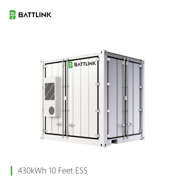 Sistema único de armazenamento de energia por bateria 430 kWh Bateria de reserva Autoconsumo Regulação da frequência de barbear de pico BESS