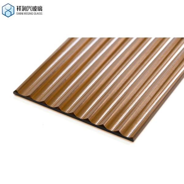 Brown Patterned Glass Shinerising 3mm 5mm 1830*2440new Technology Style Glass Embossed Glass