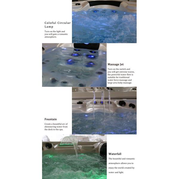 Акриловый массаж терапия горячая ванна спа-купа джакузи ванна для отдыха на открытом воздухе 5 человек
