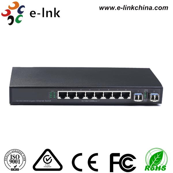 8G+2SFP Ring Type Fiber Ethernet Switch