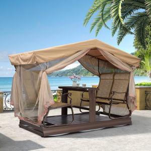 Family Outdoor Hanging Chair with Customized Cushion Color and Mosquito Proof Tent