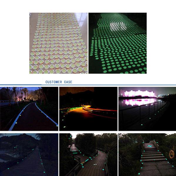 Plastic Self-luminescent Fluorescent Deck Lights Pathway Driveway Light Outdoor Garden Ground Lamp