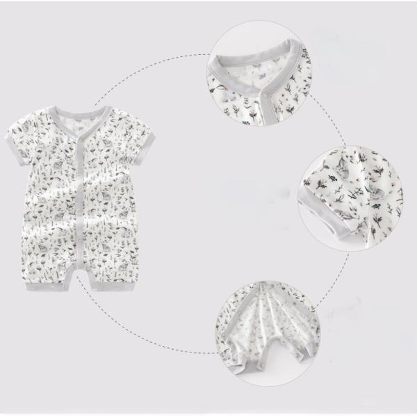 Baby Rompers Wholesale Fashion Romper Short Sleeve Baby Solid Bodysuit