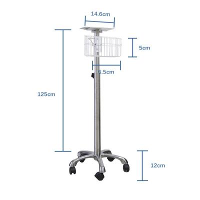 Polegada Vital Signs Patient Monitor Trolley do suporte 12 do giro da monitoração do hospital